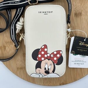 NWT Disney Minnie Mouse Beige Skinnydip London Cross Body Bag with Strap